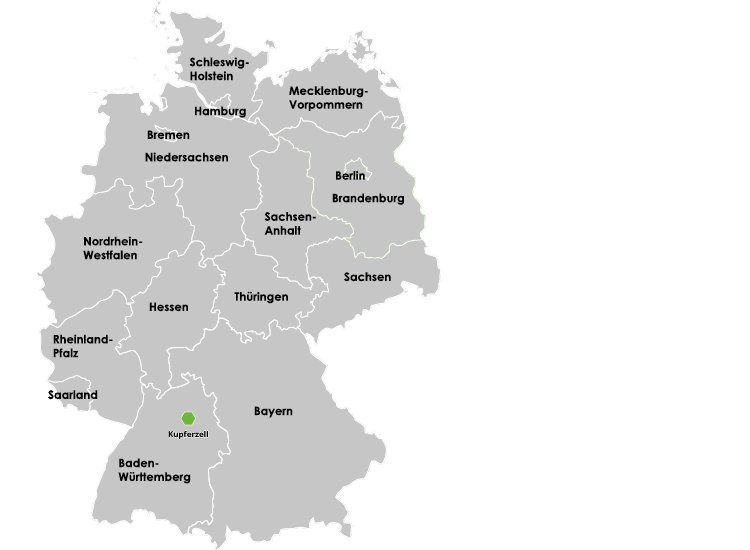 Deutschlandkarte Kupferzell Fokus