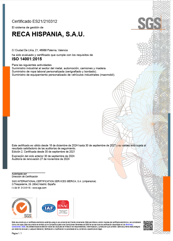 Certificate ISO 9001:2015